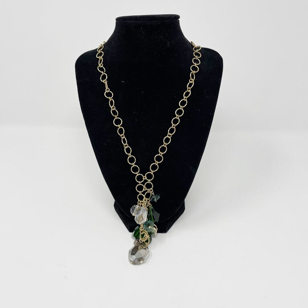 Inc International Concepts Gold Tone Chainlink Necklace with Bauble Pendants